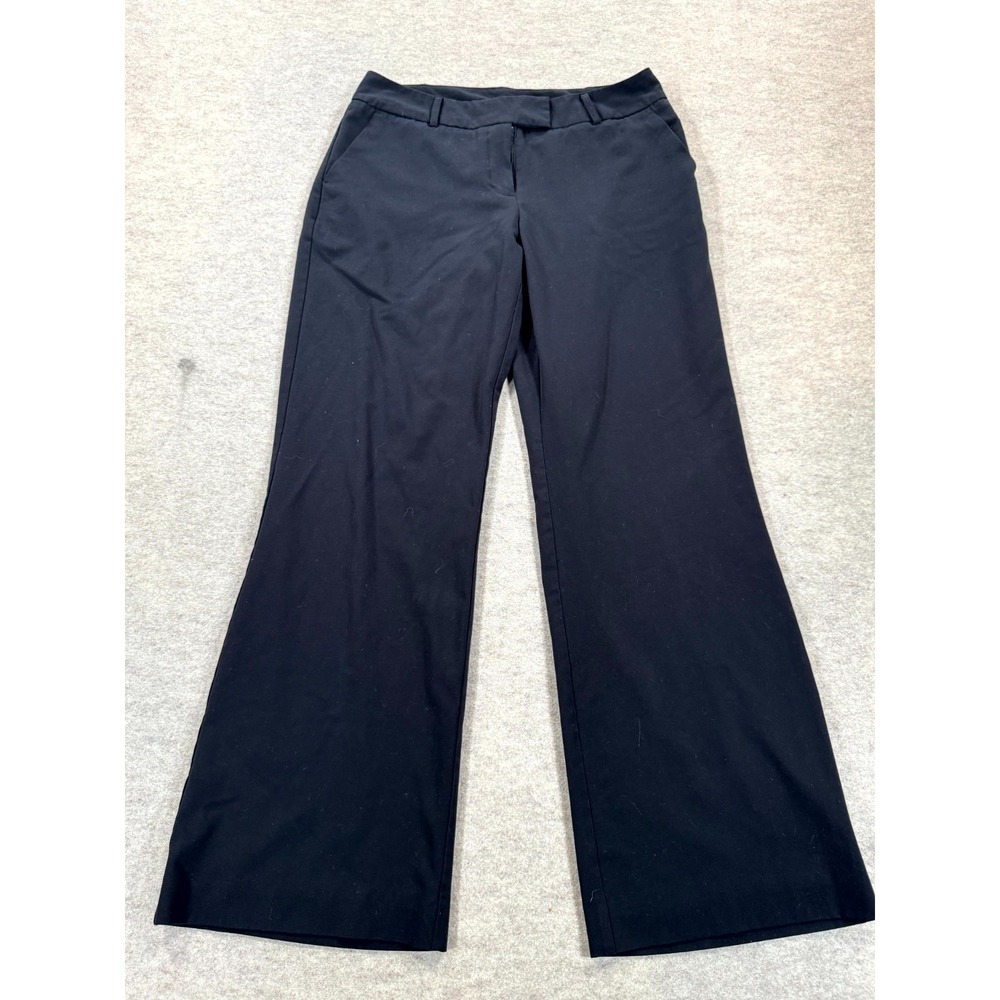 Worthington Dress Pants Womens 8 Black Modern Fit Stretch Flare Leg Business